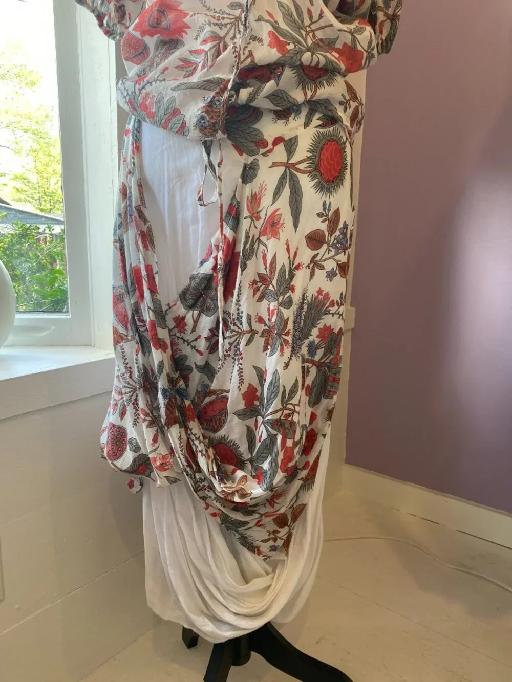 Vivienne Westwood Anglomania Blouse & Skirt Set in Botanical Poppy Print - Picture 3 of 13